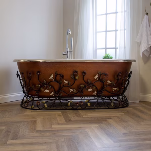 Copper Out and Nickel In Bath with Decorative Iron Stand