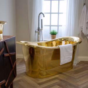 Brass Inside and Outside Double Slipper Bath