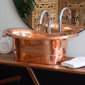 Copper Inside and Outside Sink